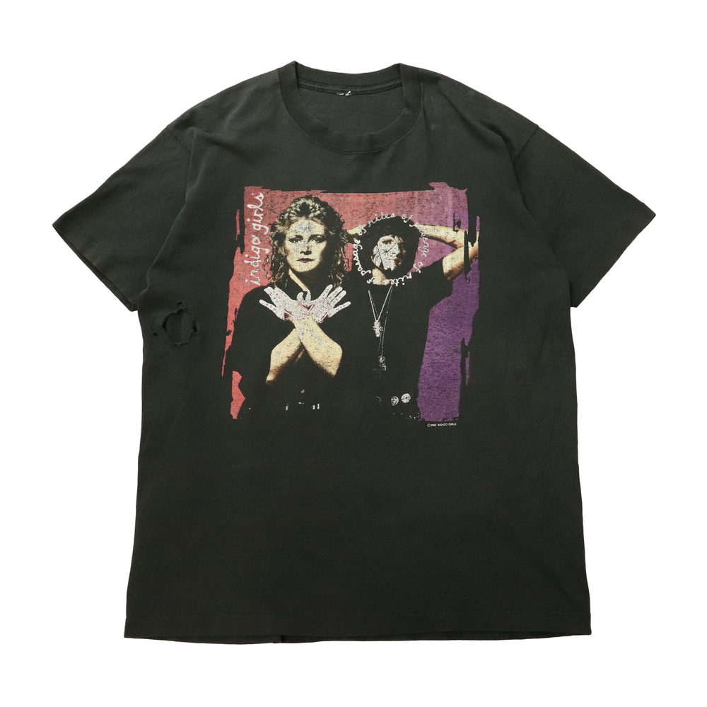 Vintage Indigo Girls Double Sided Graphic T-Shirt Size N/A
